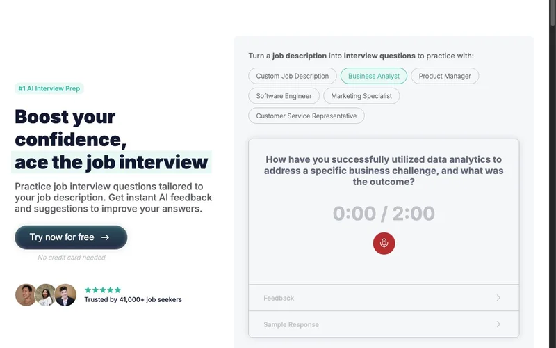 Screenshot of Interviewsby.ai