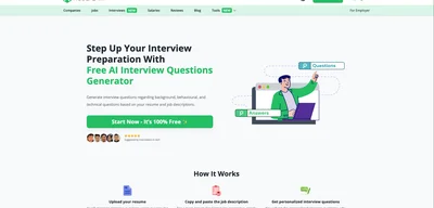 Screenshot of NodeFlair AI Interview Questions Generator