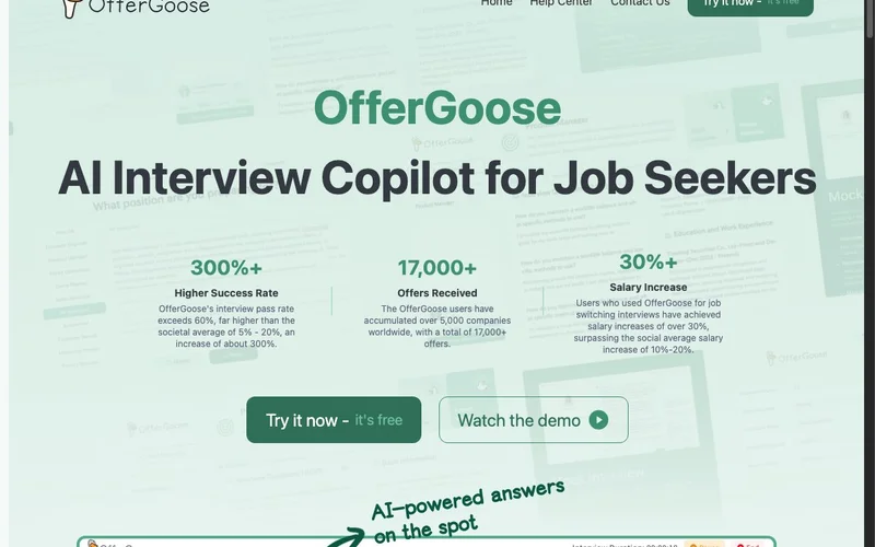 Screenshot of OfferGoose
