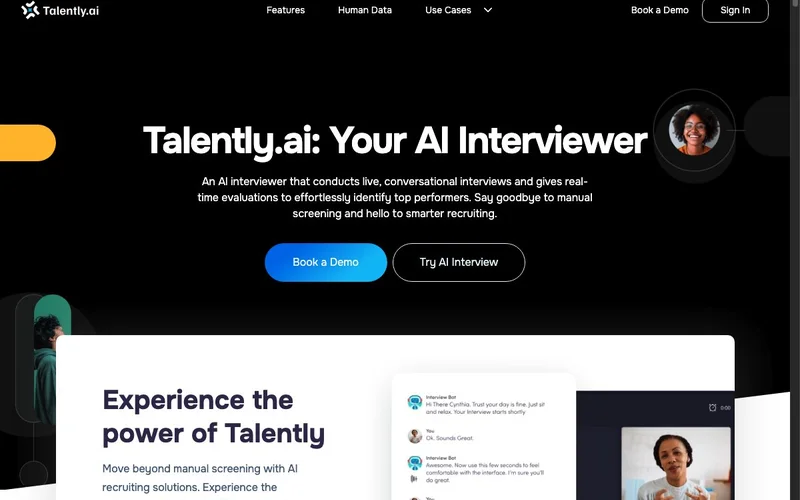 Screenshot of Talently.ai