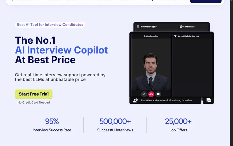 Screenshot of Verve Copilot (Verve AI)